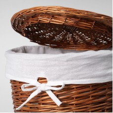 Корзина для белья WasserKRAFT Leine WB-350-M с крышкой Светло-коричневая