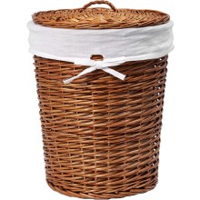 Корзина для белья WasserKRAFT Leine WB-350-L с крышкой Светло-коричневая