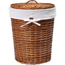 Корзина для белья WasserKRAFT Leine WB-350-L с крышкой Светло-коричневая