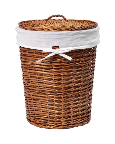 Корзина для белья WasserKRAFT Leine WB-350-L с крышкой Светло-коричневая