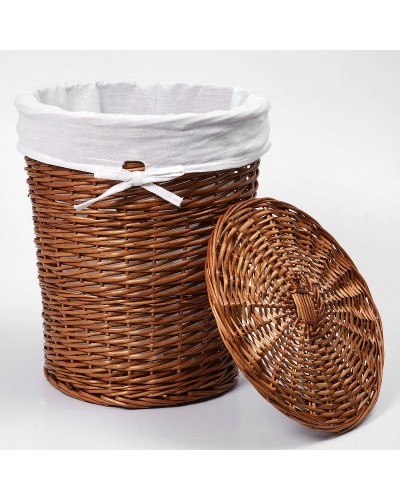 Корзина для белья WasserKRAFT Leine WB-350-L с крышкой Светло-коричневая