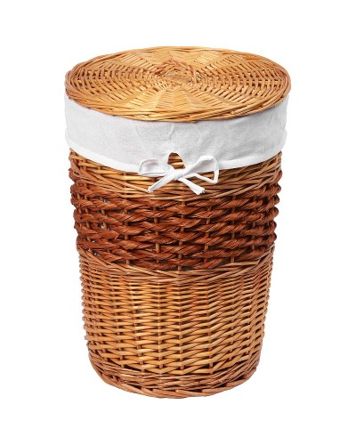 Корзина для белья WasserKRAFT Main WB-410-M с крышкой Светло-коричневая