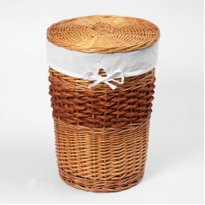 Корзина для белья WasserKRAFT Main WB-410-M с крышкой Светло-коричневая