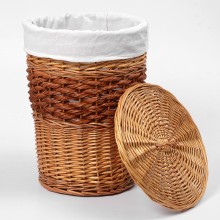 Корзина для белья WasserKRAFT Main WB-410-L с крышкой Светло-коричневая