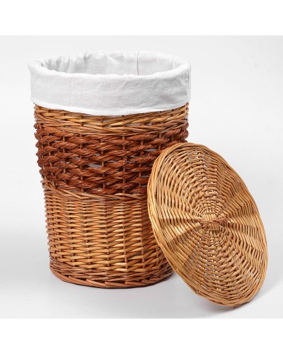 Корзина для белья WasserKRAFT Main WB-410-L с крышкой Светло-коричневая