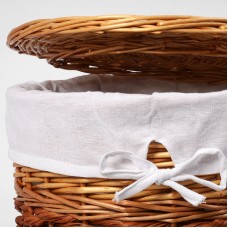 Корзина для белья WasserKRAFT Main WB-410-L с крышкой Светло-коричневая