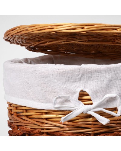 Корзина для белья WasserKRAFT Main WB-410-L с крышкой Светло-коричневая