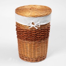 Корзина для белья WasserKRAFT Main WB-410-L с крышкой Светло-коричневая