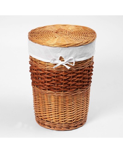 Корзина для белья WasserKRAFT Main WB-410-L с крышкой Светло-коричневая