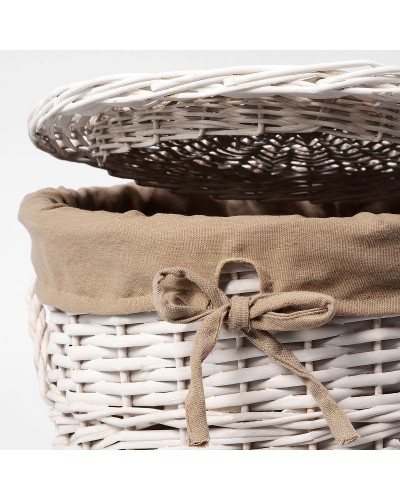 Корзина для белья WasserKRAFT Aller WB-106-S с крышкой Белая