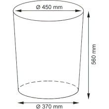 Корзина для белья WasserKRAFT Aller WB-106-L с крышкой Белая