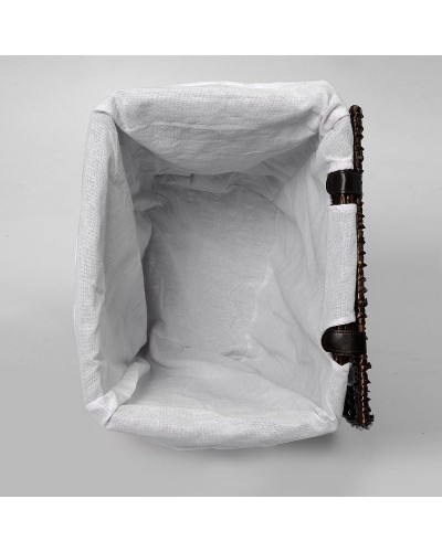 Корзина для белья WasserKRAFT Isar WB-130-L с крышкой Темно-коричневая