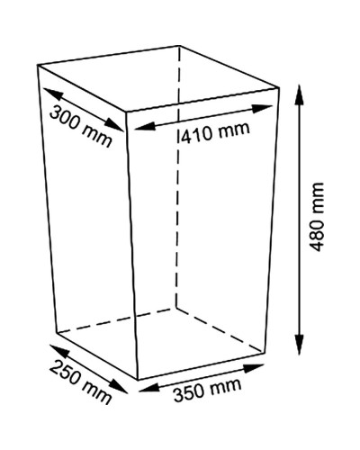 Корзина для белья WasserKRAFT Isar WB-130-M с крышкой Темно-коричневая