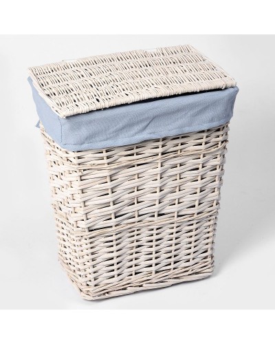 Корзина для белья WasserKRAFT Lippe WB-450-M с крышкой Белая