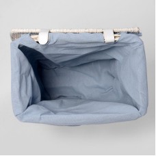 Корзина для белья WasserKRAFT Lippe WB-450-M с крышкой Белая