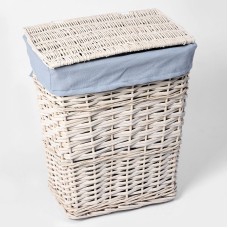 Корзина для белья WasserKRAFT Lippe WB-450-L с крышкой Белая