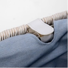 Корзина для белья WasserKRAFT Lippe WB-450-L с крышкой Белая