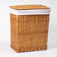 Корзина для белья WasserKRAFT Ammer WB-370-M с крышкой Светло-коричневая