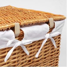 Корзина для белья WasserKRAFT Ammer WB-370-M с крышкой Светло-коричневая