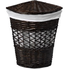 Корзина для белья WasserKRAFT Salm WB-270-M с крышкой Темно-коричневая