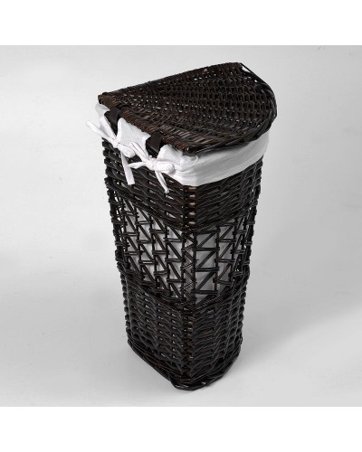 Корзина для белья WasserKRAFT Salm WB-270-M с крышкой Темно-коричневая