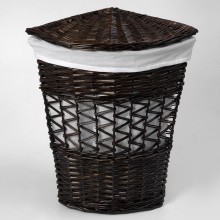 Корзина для белья WasserKRAFT Salm WB-270-M с крышкой Темно-коричневая