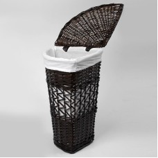 Корзина для белья WasserKRAFT Salm WB-270-M с крышкой Темно-коричневая