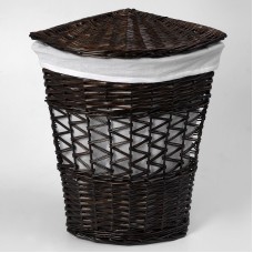 Корзина для белья WasserKRAFT Salm WB-270-L с крышкой Темно-коричневая