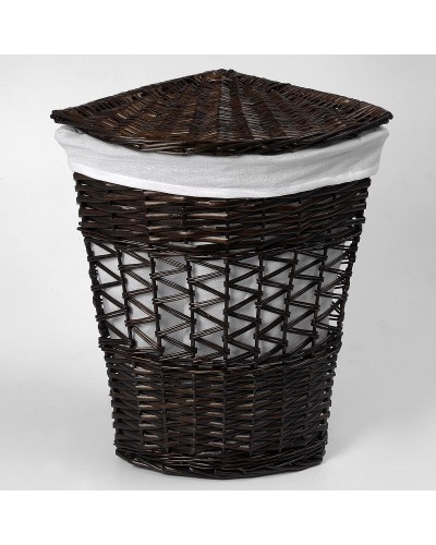 Корзина для белья WasserKRAFT Salm WB-270-L с крышкой Темно-коричневая