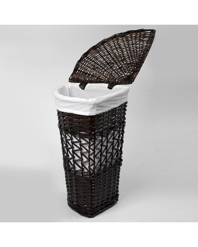Корзина для белья WasserKRAFT Salm WB-270-L с крышкой Темно-коричневая