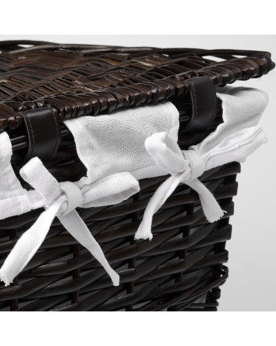 Корзина для белья WasserKRAFT Salm WB-270-L с крышкой Темно-коричневая