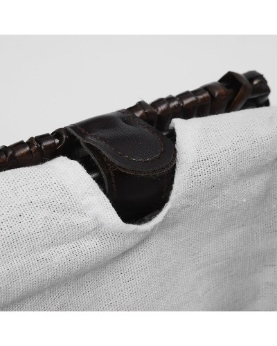 Корзина для белья WasserKRAFT Salm WB-270-L с крышкой Темно-коричневая