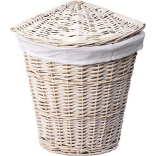 Корзина для белья WasserKRAFT Vils WB-560-L с крышкой Белая