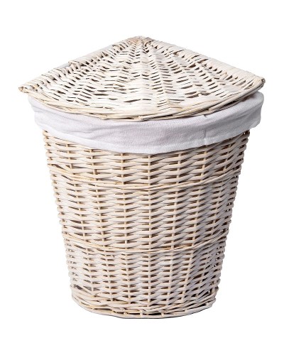 Корзина для белья WasserKRAFT Vils WB-560-L с крышкой Белая
