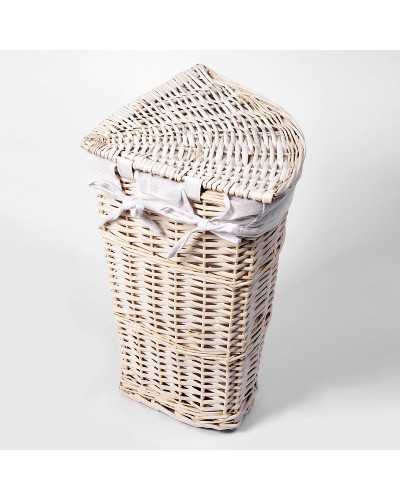 Корзина для белья WasserKRAFT Vils WB-560-L с крышкой Белая