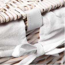 Корзина для белья WasserKRAFT Vils WB-560-L с крышкой Белая