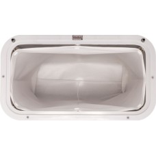 Корзина для белья Geralis PWG-B PUNTO белая, кант золото, стандартная