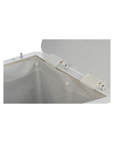 Корзина для белья угловая Geralis RBH-U Ромб темная, кант хром