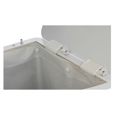 Корзина для белья угловая Geralis PWH-U PUNTO белая, кант хром