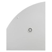 Корзина для белья угловая Geralis RWH-U Ромб белая, кант хром