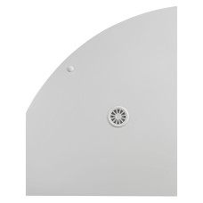 Корзина для белья угловая Geralis RWH-U Ромб белая, кант хром