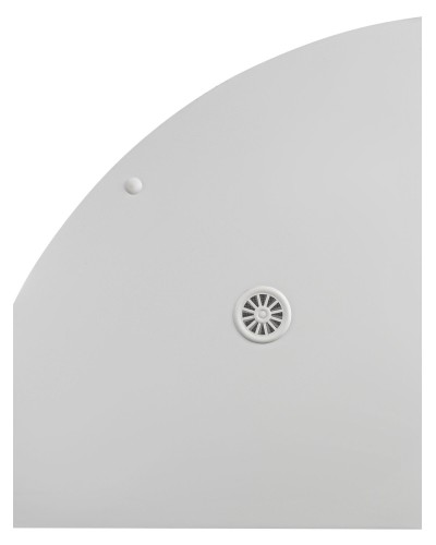 Корзина для белья угловая Geralis PWH-U PUNTO белая, кант хром