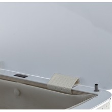 Корзина для белья Geralis PWH-O PUNTO белая, кант хром, полукруглая