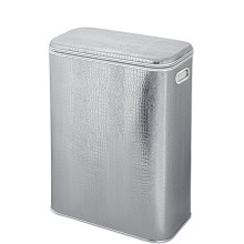 Корзина для белья Geralis KHH-B CROCO серебро, кант хром, стандартная