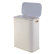 Корзина для белья Geralis CLG-B Ромб беж,.светлый, кант золото, стандартная