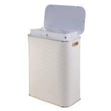 Корзина для белья Geralis CLG-B Ромб беж,.светлый, кант золото, стандартная