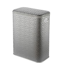 Корзина для белья Geralis FHH-B FLOWER серебро, кант хром, стандартная