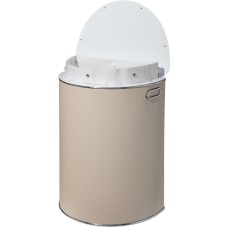 Корзина для белья Geralis NCLH-O Ромб бежевый, кант хром, полукруглая