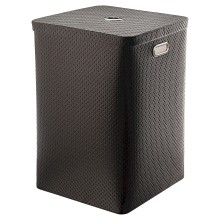 Корзина для белья Geralis PB-K PUNTO черная, квадратная