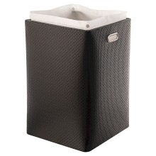 Корзина для белья Geralis PB-K PUNTO черная, квадратная